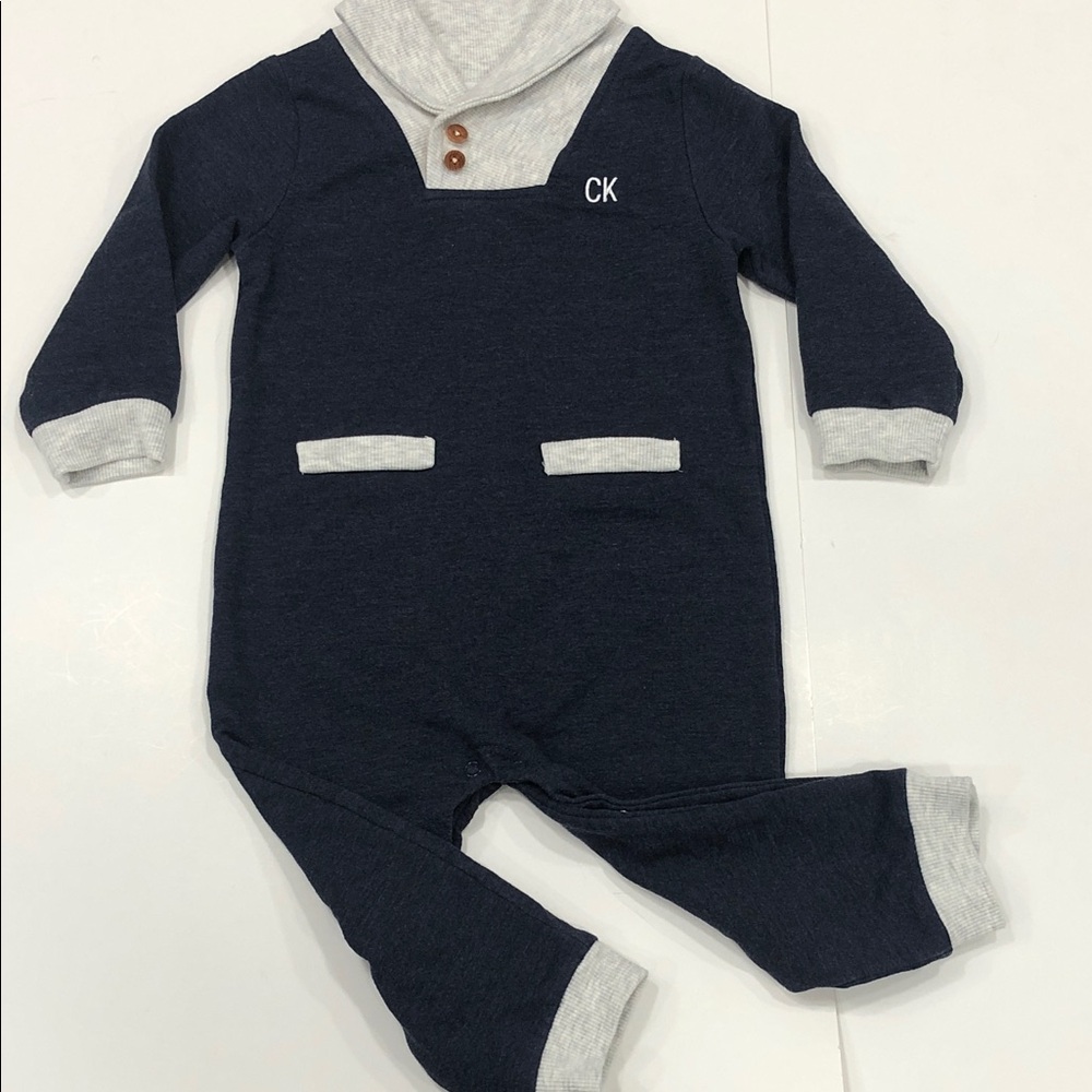 Calvin Klein One-Piece | Denim Blue & Gray | 18M 👶✨